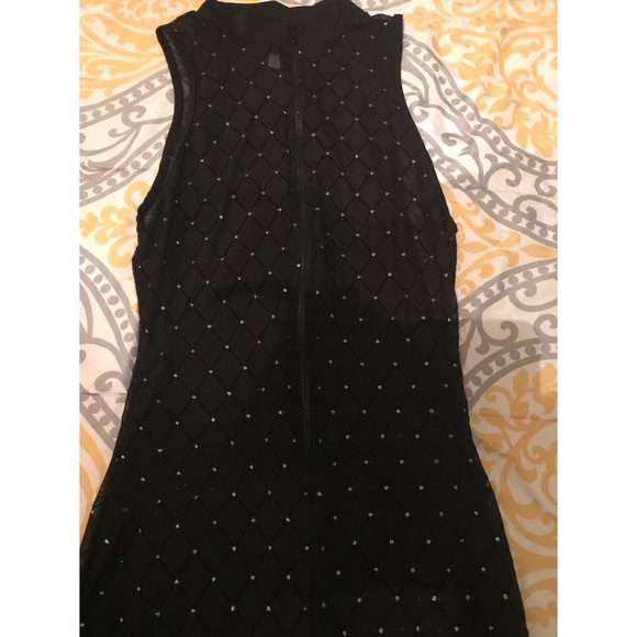 NWOT”Sheer Rhinestone See Through Women’s All in One”Absolutely Stunning (Large) - Picture 5 of 5